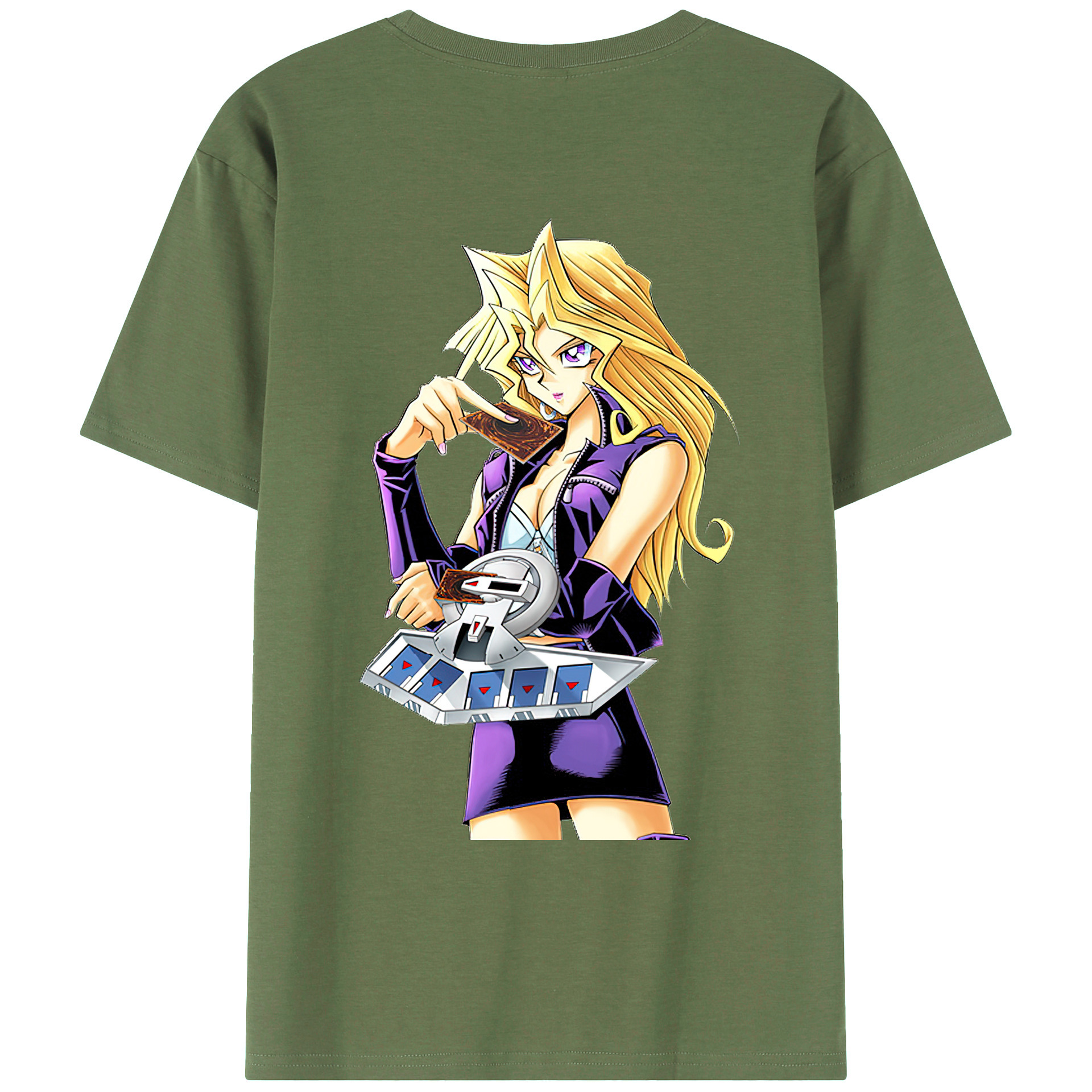 （画像用） 遊☆戯☆王 Yu-Gi-Oh! 綿100％ メンズ半袖Tシャツ（バックプリント） 通気性